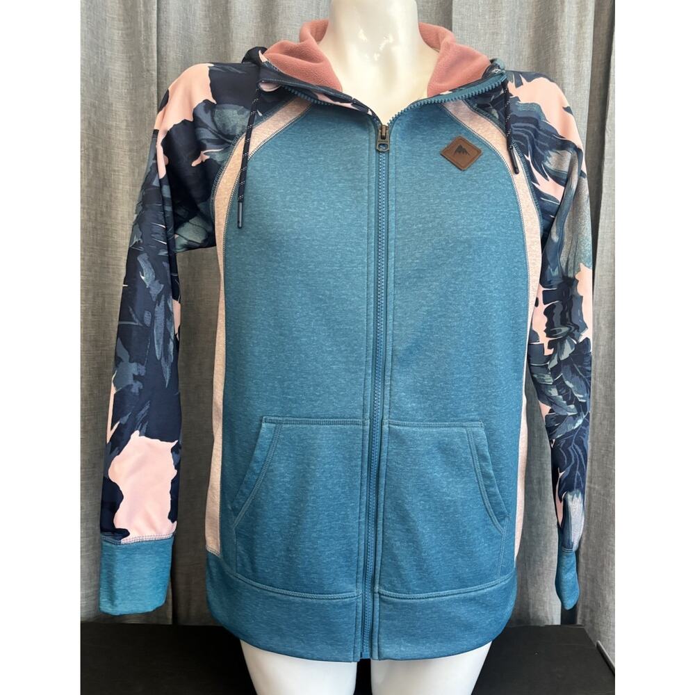 Burton Womens Hoodie Warm Sweatshirt Jacket Pink Blue Size Small